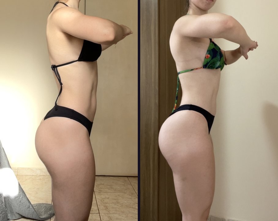 Antes e depois de aluna do PK Coaching