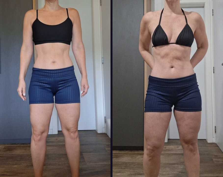 Antes e depois de aluna do PK Coaching